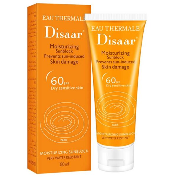 Disaar Moisturizing Sunblock, Dry Sensitive Skin, SPF60, 80ml